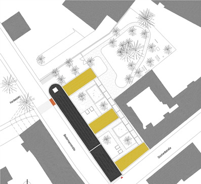 Neubau Kintertagessttte;  Lageplan Biedermannstrae